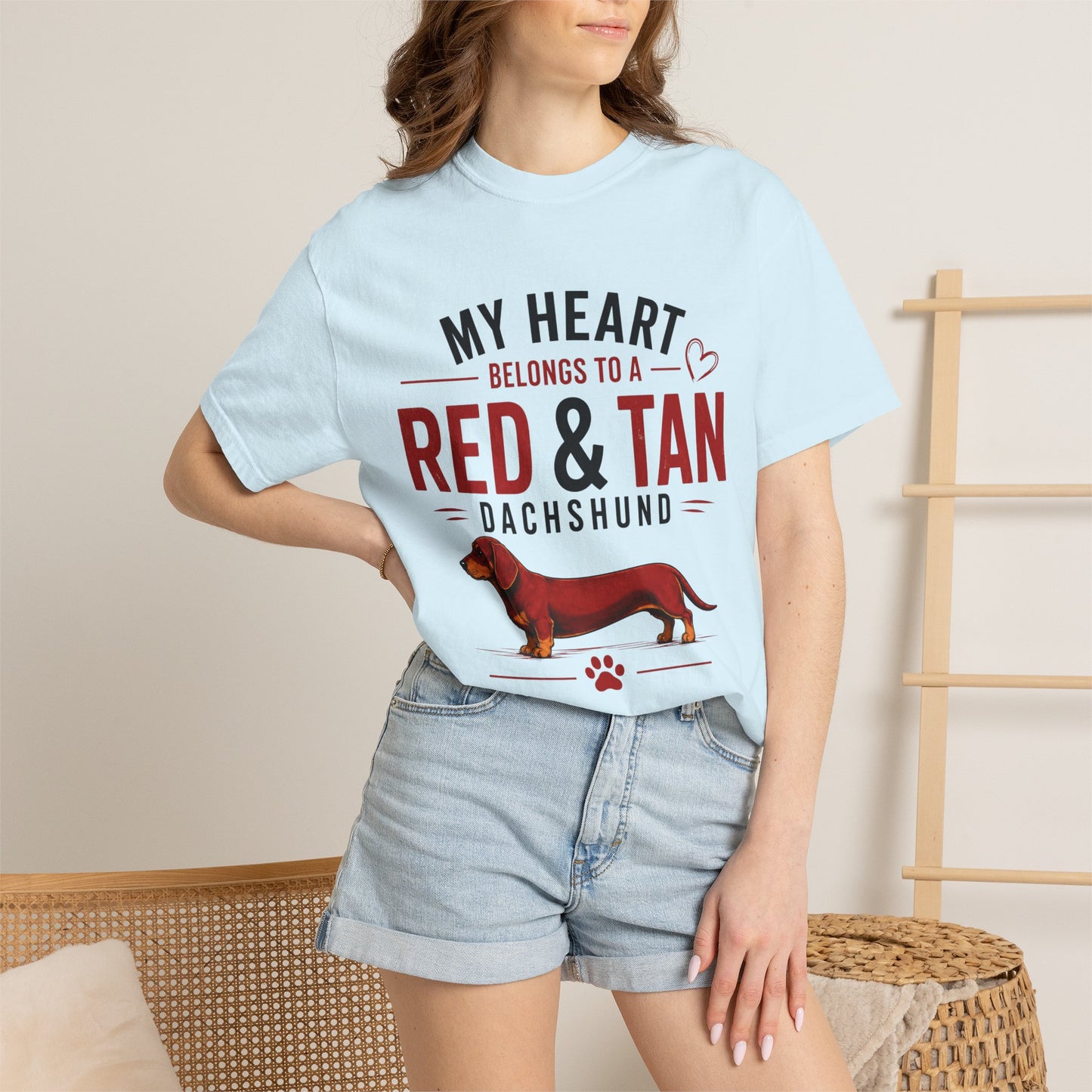 My Heart Belongs to a Red & Tan Dachshund T-Shirt