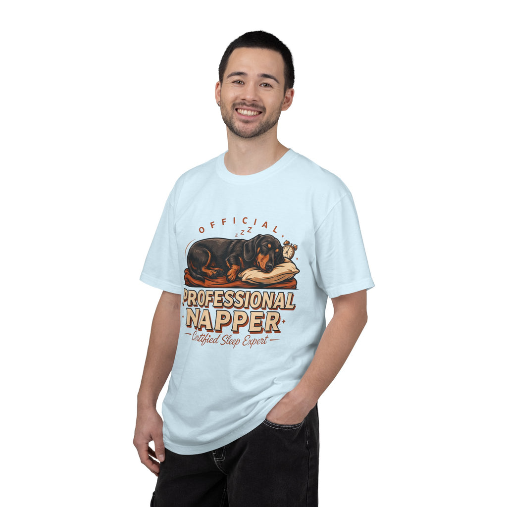 Professional Napper T-Shirt — Official Certified Sleep Expert Dog Design