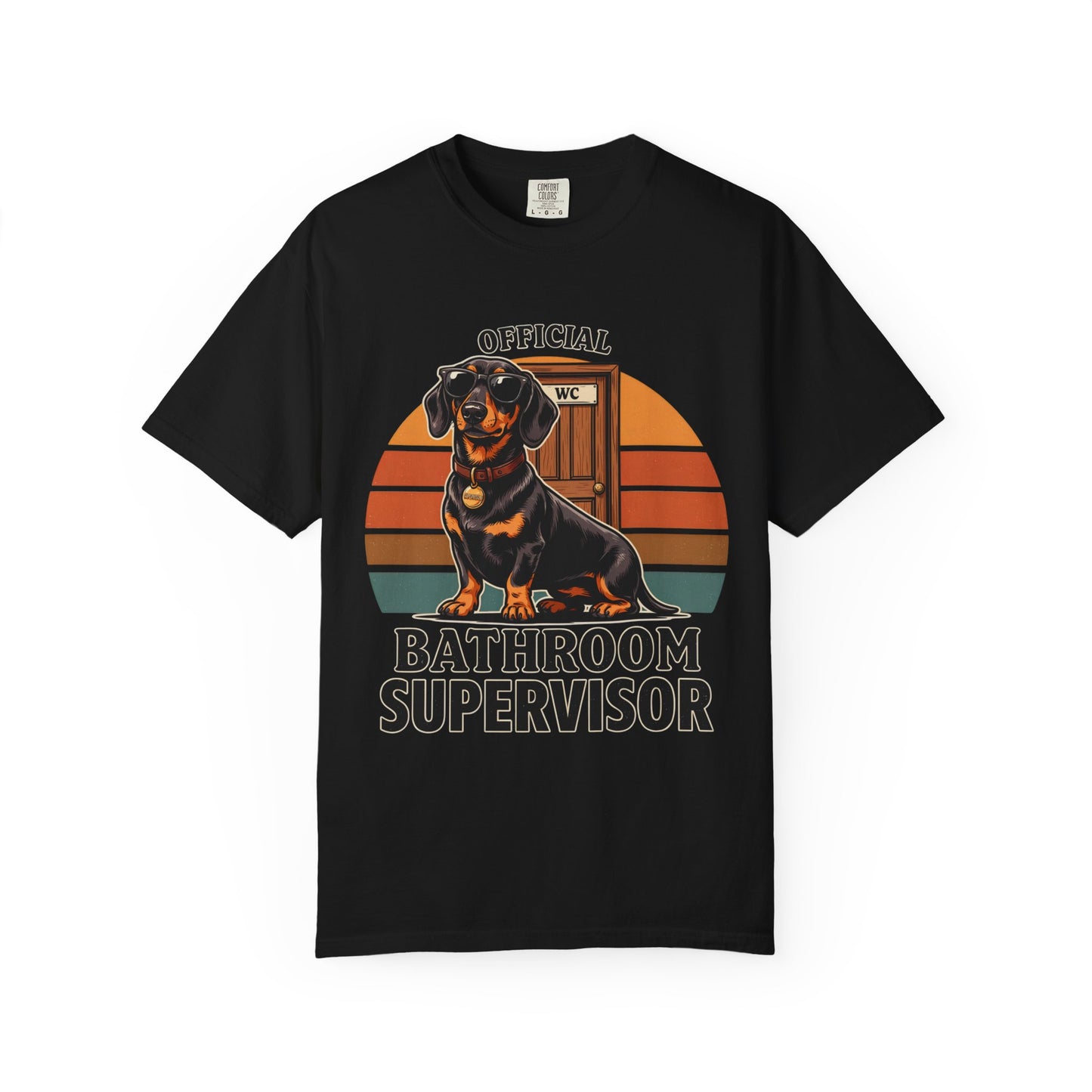 Bathroom Supervisor T-Shirt — 'Official Bathroom Supervisor' Dachshund Graphic Tee