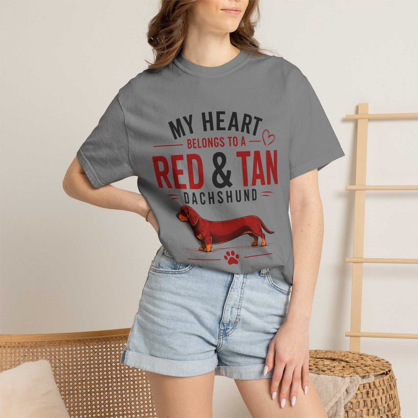 My Heart Belongs to a Red & Tan Dachshund T-Shirt