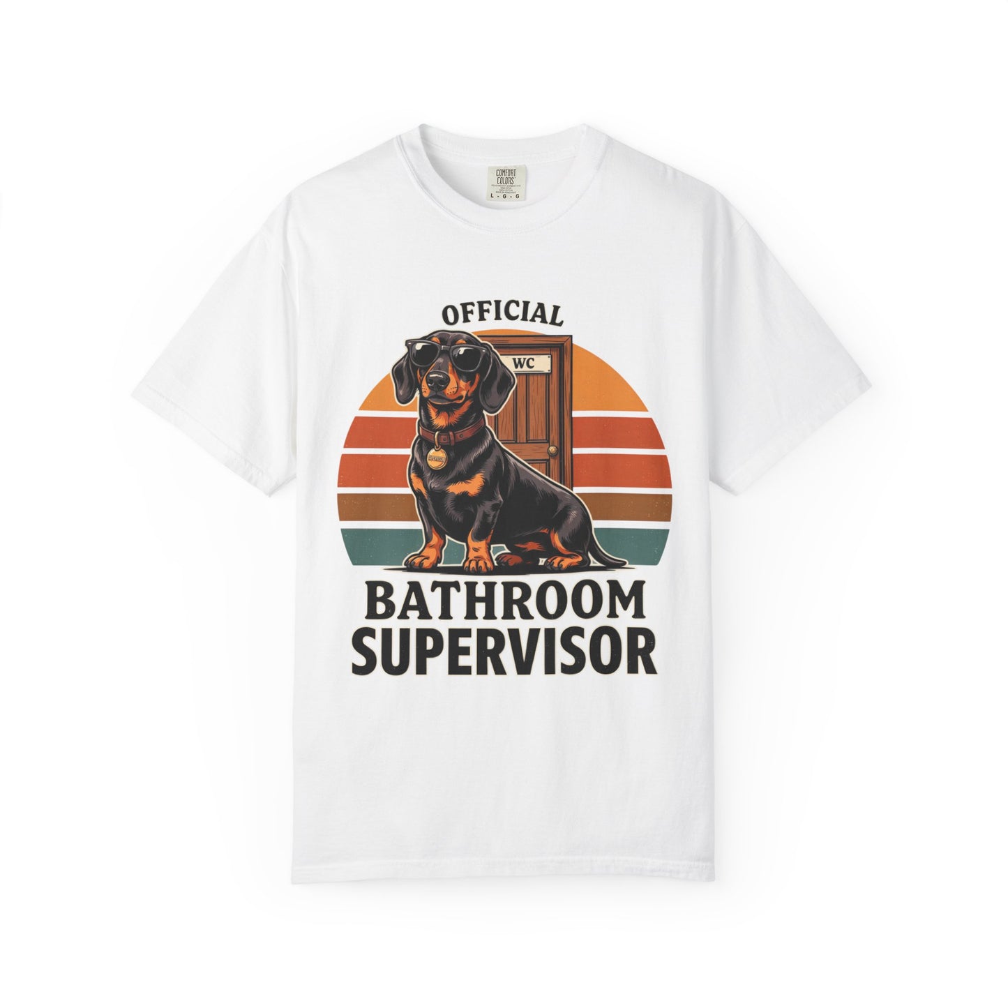 Bathroom Supervisor T-Shirt — 'Official Bathroom Supervisor' Dachshund Graphic Tee
