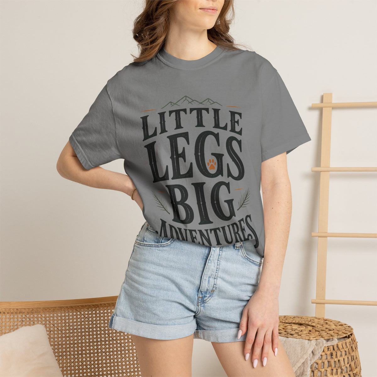 Dachshund Outdoor Adventure T-Shirt | Little Legs Big Adventures Hiking Shirt | Camping Dog Lover Apparel