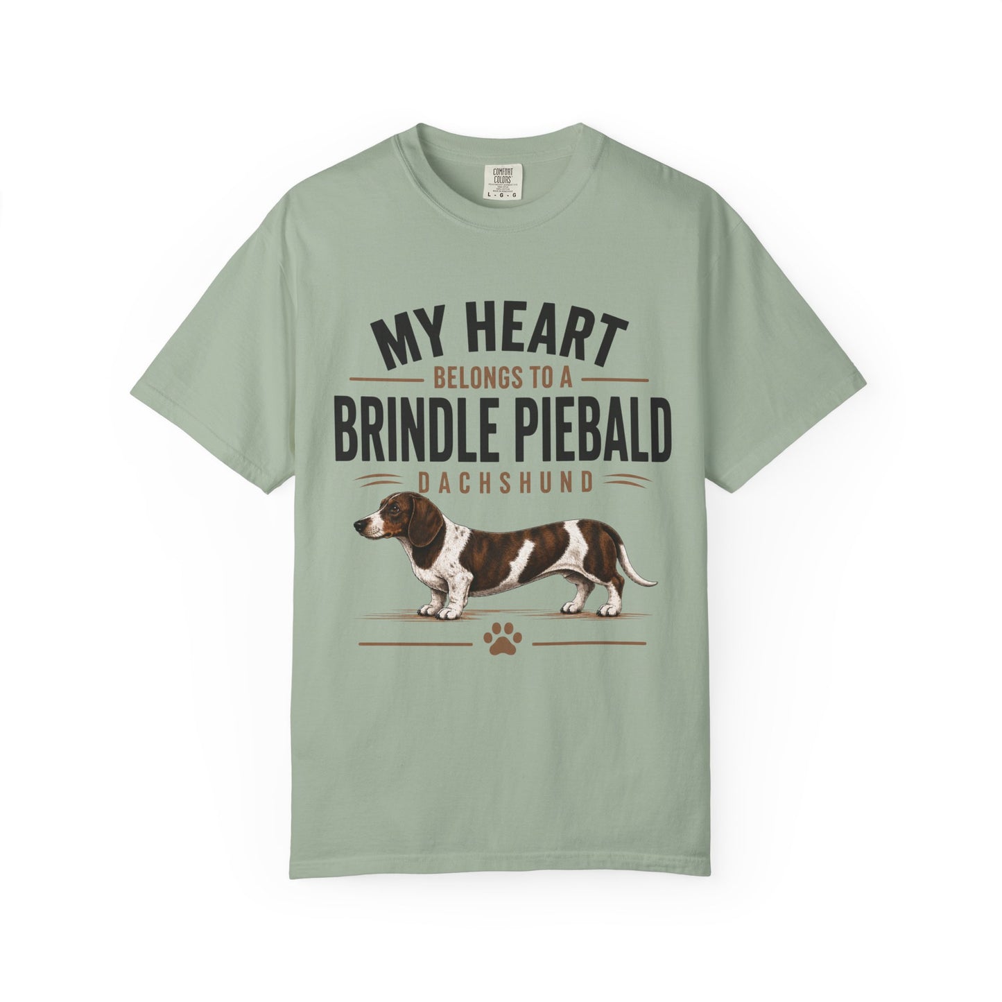 My Heart Belongs to a Brindle Piebald Dachshund T-Shirt