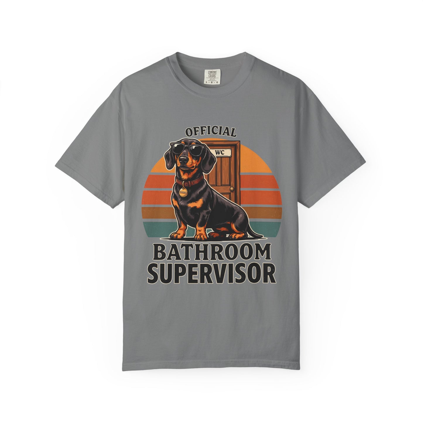 Bathroom Supervisor T-Shirt — 'Official Bathroom Supervisor' Dachshund Graphic Tee