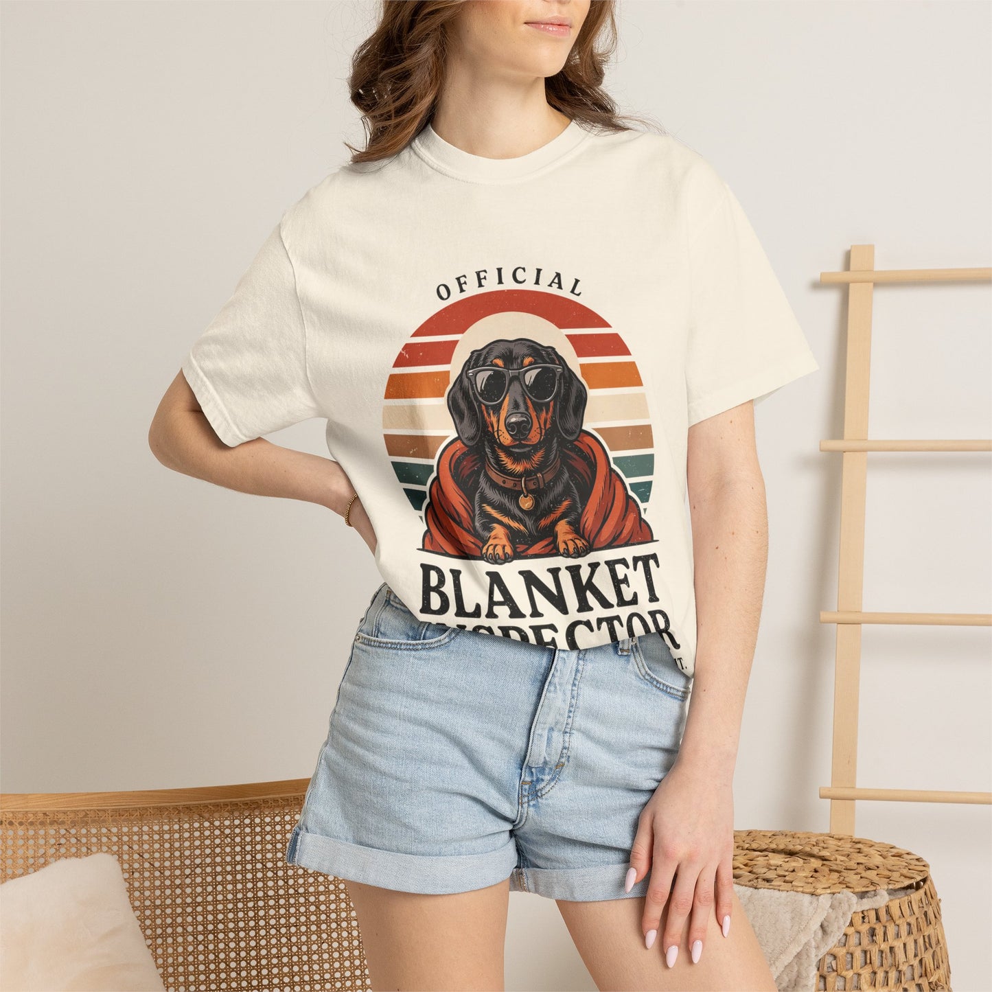 Blanket Inspector Dachshund T-Shirt — Funny Dog Lover Tee