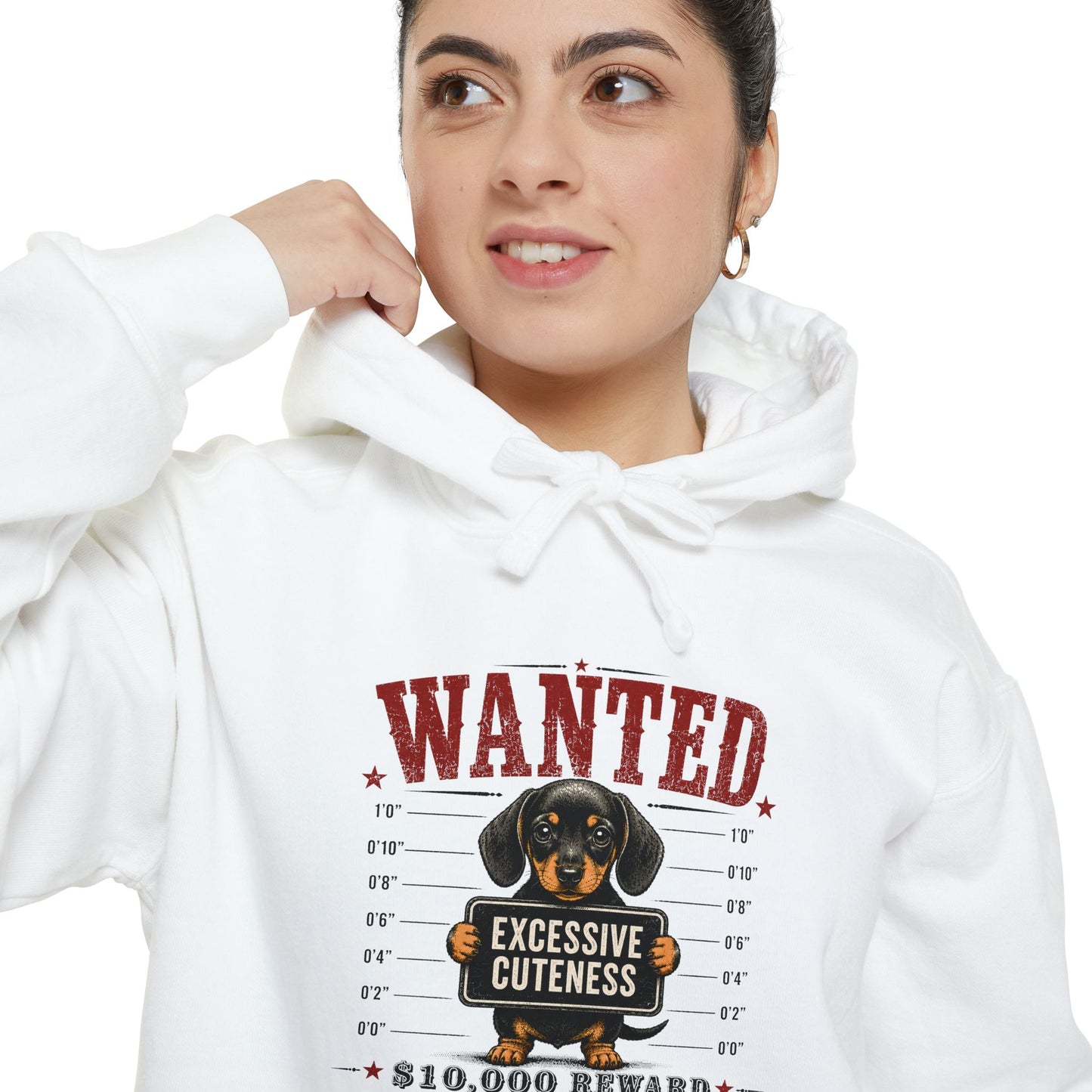 Hoodie - "Wanted: Excessive Cuteness" Rottweiler Mugshot Pullover