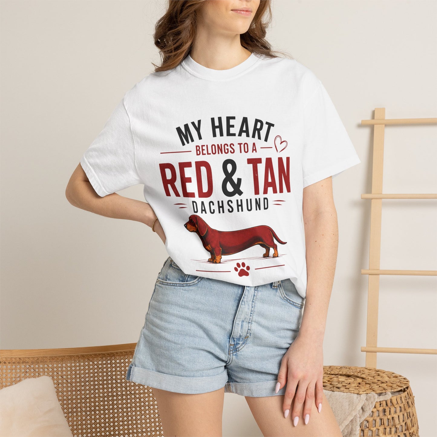 My Heart Belongs to a Red & Tan Dachshund T-Shirt