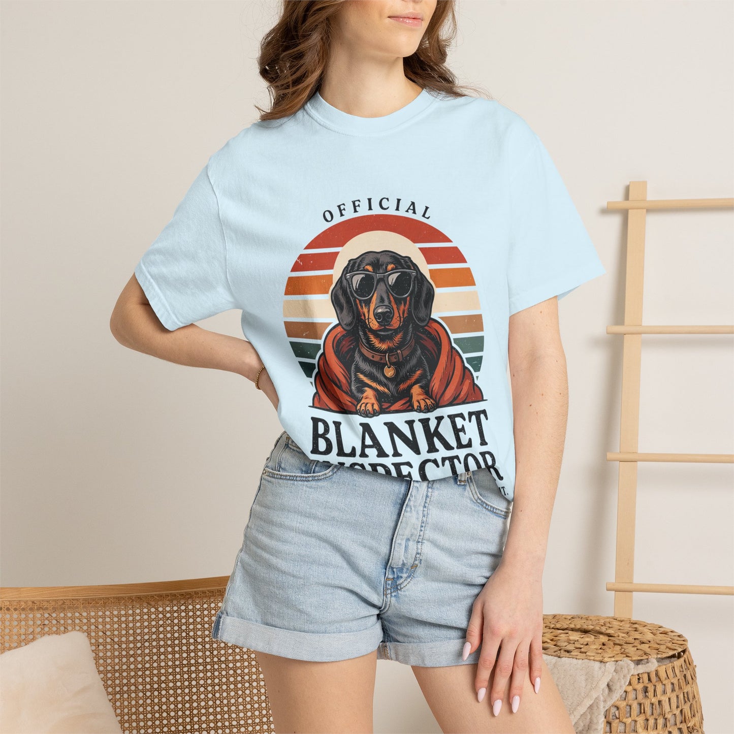 Blanket Inspector Dachshund T-Shirt — Funny Dog Lover Tee