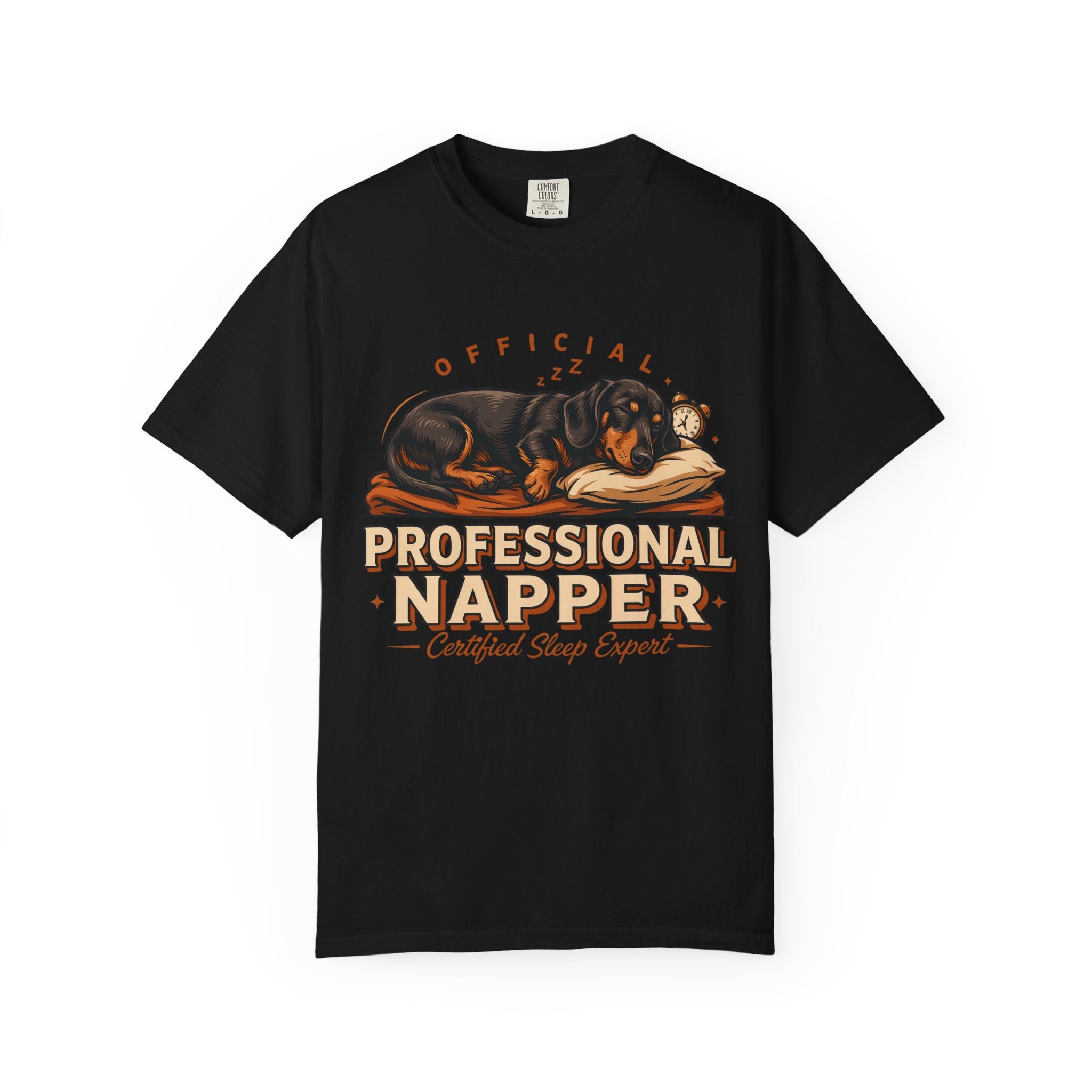 Professional Napper T-Shirt — Official Certified Sleep Expert Dog Design