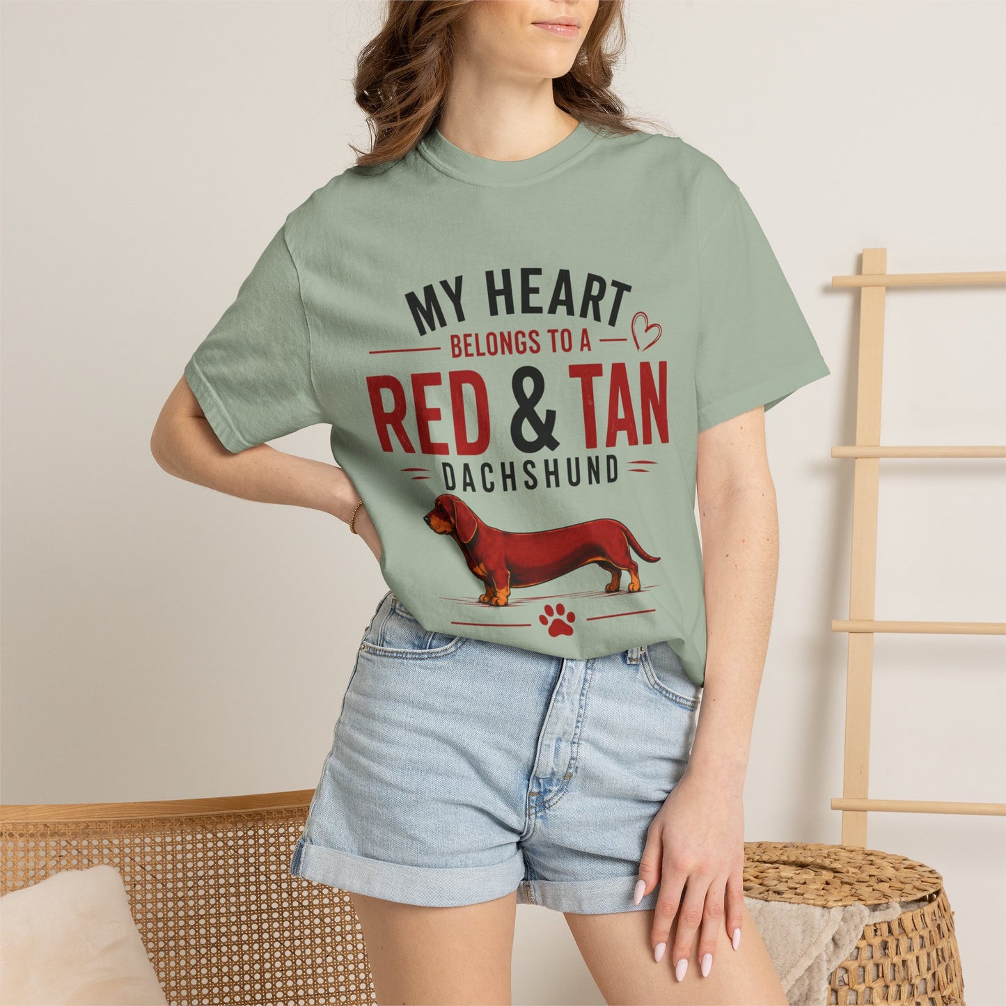 My Heart Belongs to a Red & Tan Dachshund T-Shirt