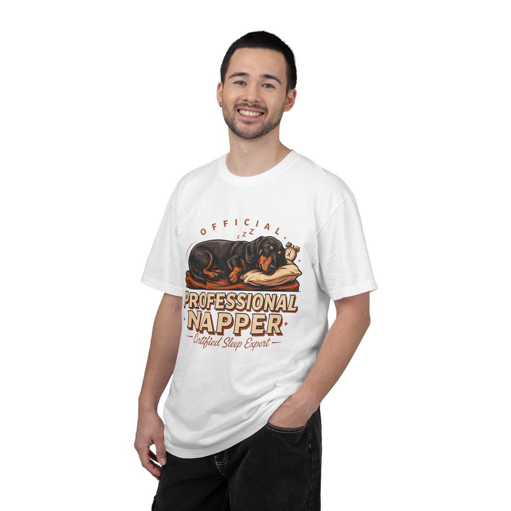Professional Napper T-Shirt — Official Certified Sleep Expert Dog Design