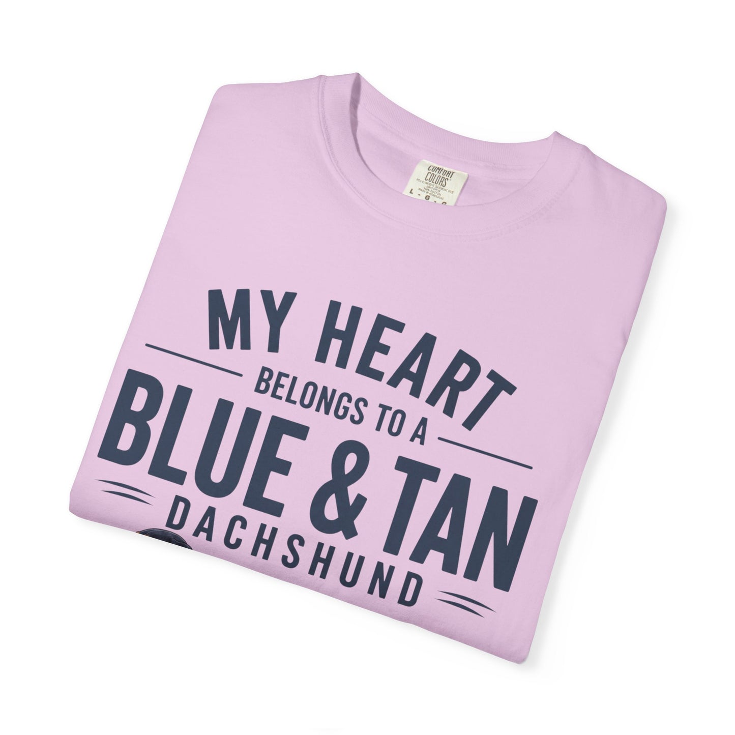 Blå og Tan Gravhund T-shirt — “Mit hjerte tilhører en blå og tan gravhund”