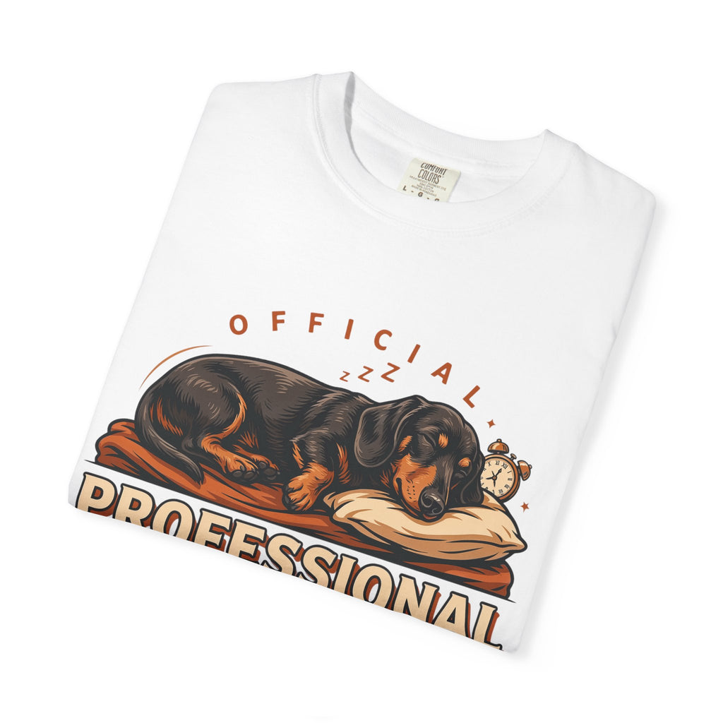 Professional Napper T-Shirt — Official Certified Sleep Expert Dog Design