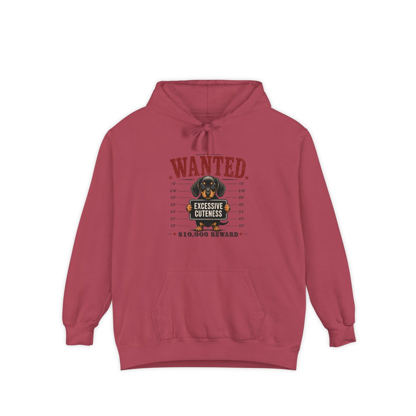 Hoodie - "Wanted: Excessive Cuteness" Rottweiler Mugshot Pullover
