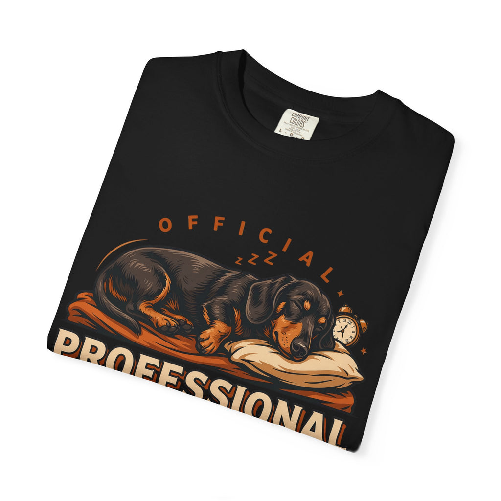 Professional Napper T-Shirt — Official Certified Sleep Expert Dog Design
