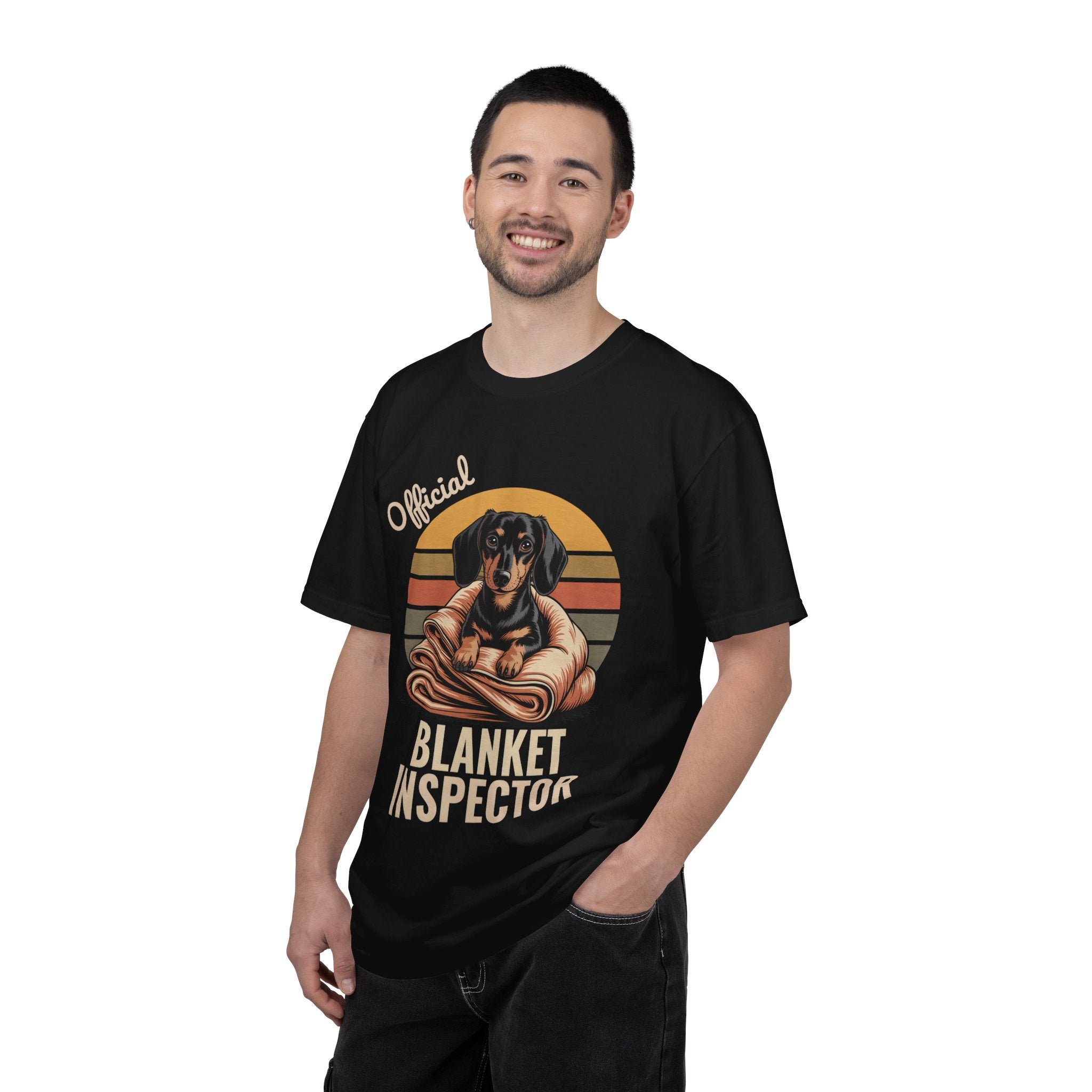 Funn Blanket Inspector T-Shirt — Cute Dachshund Dog Retro Tee