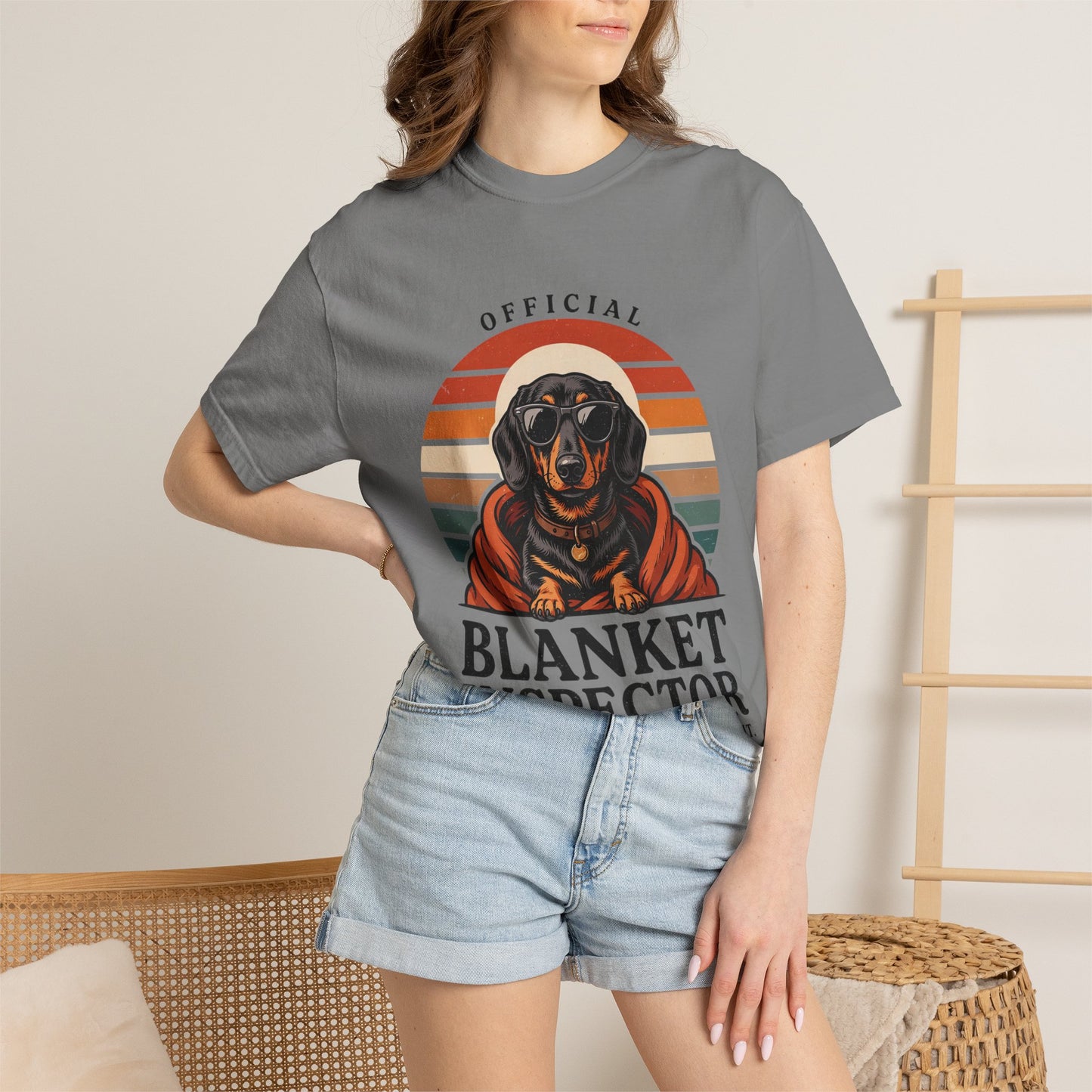 Blanket Inspector Dachshund T-Shirt — Funny Dog Lover Tee