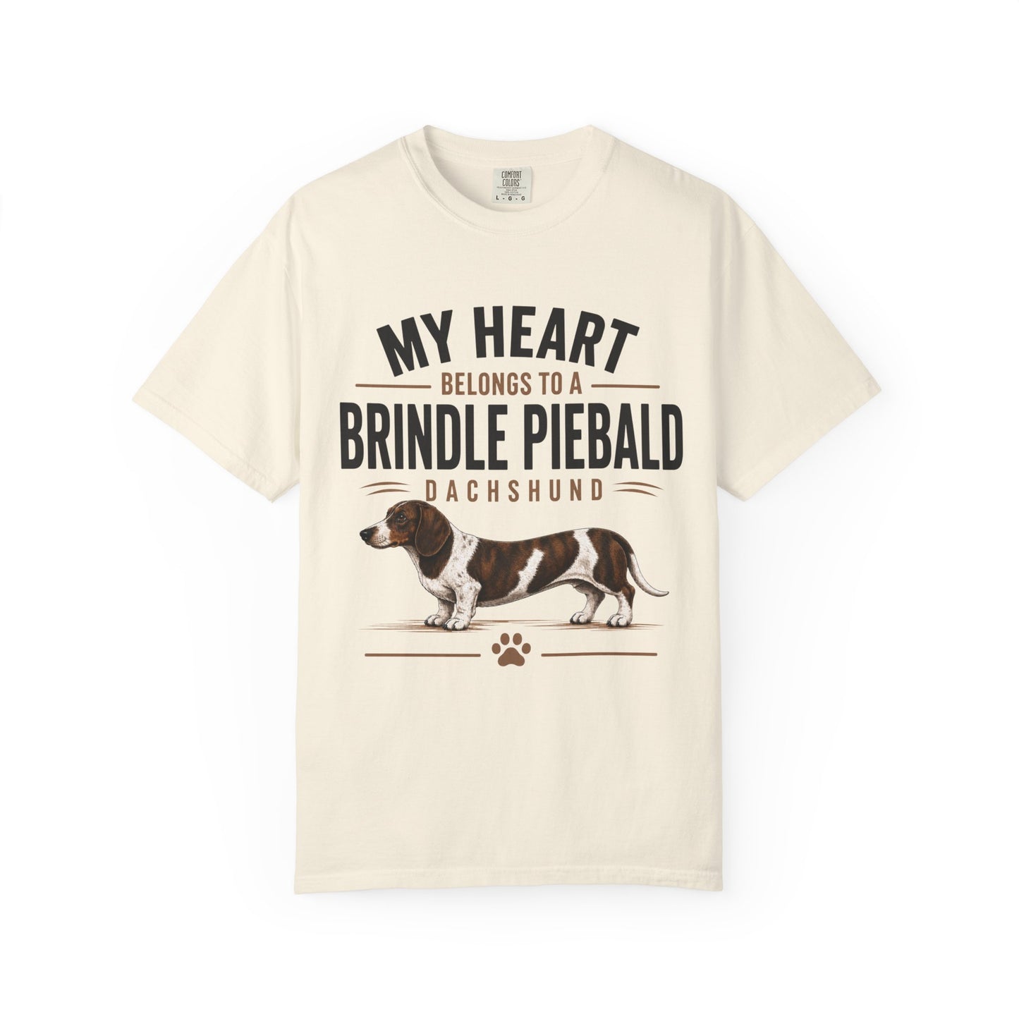 My Heart Belongs to a Brindle Piebald Dachshund T-Shirt