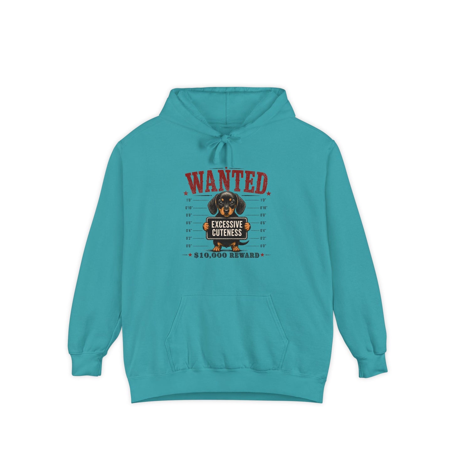 Hoodie - "Wanted: Excessive Cuteness" Rottweiler Mugshot Pullover