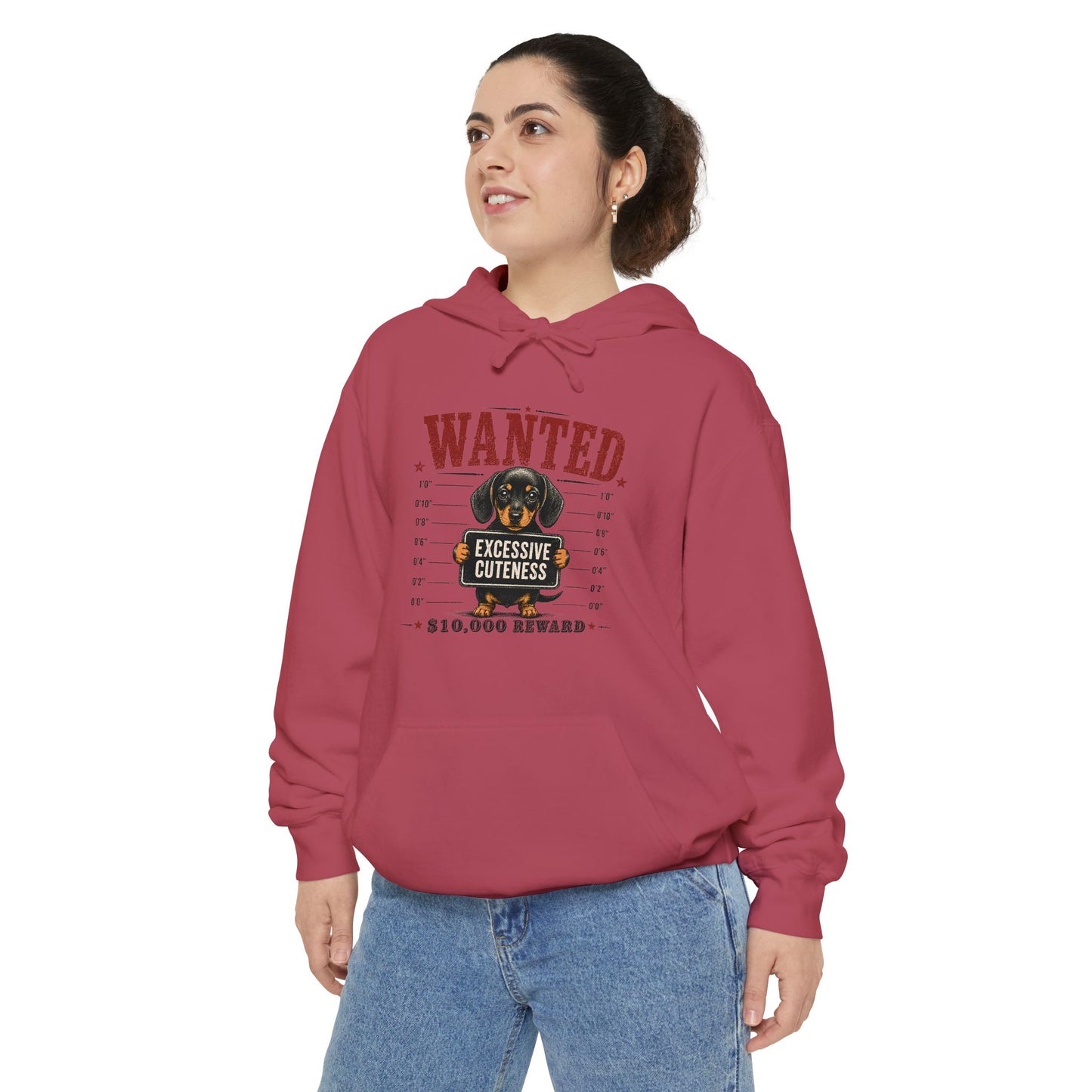 Hoodie - "Wanted: Excessive Cuteness" Rottweiler Mugshot Pullover