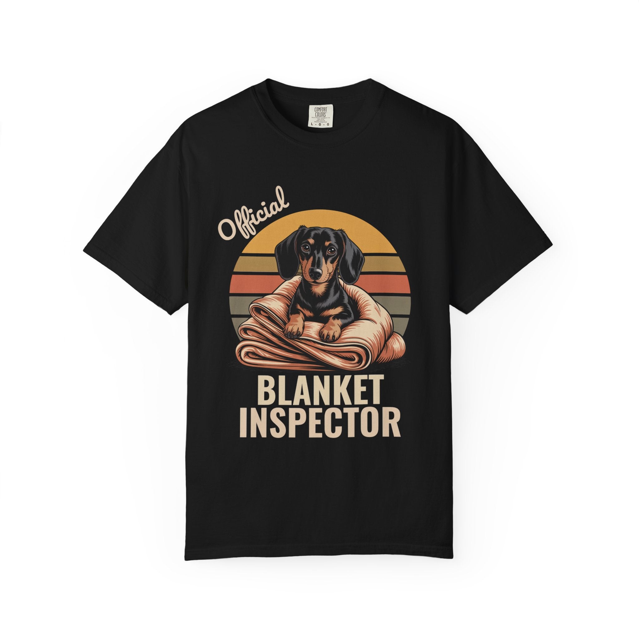 Funn Blanket Inspector T-Shirt — Cute Dachshund Dog Retro Tee