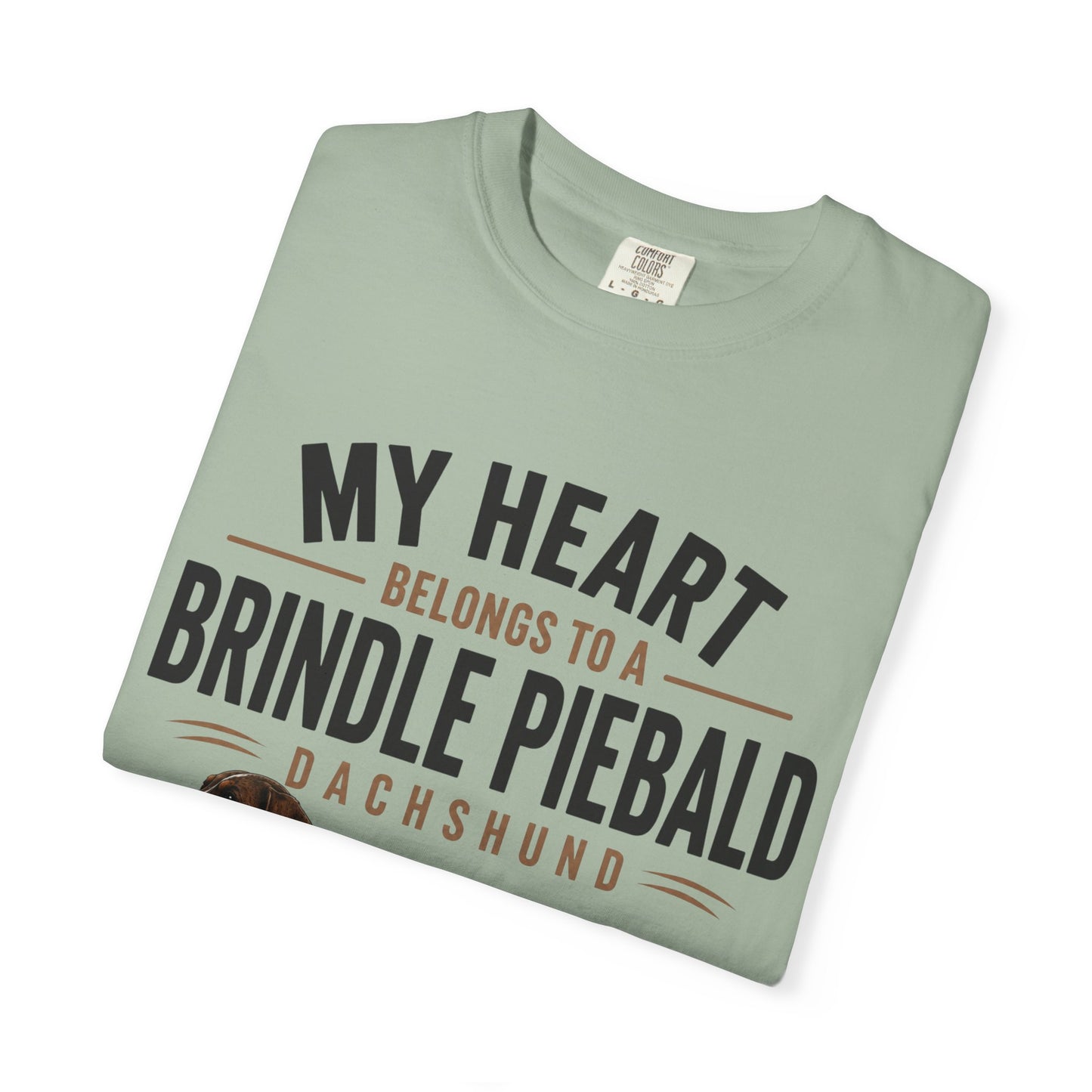 My Heart Belongs to a Brindle Piebald Dachshund T-Shirt