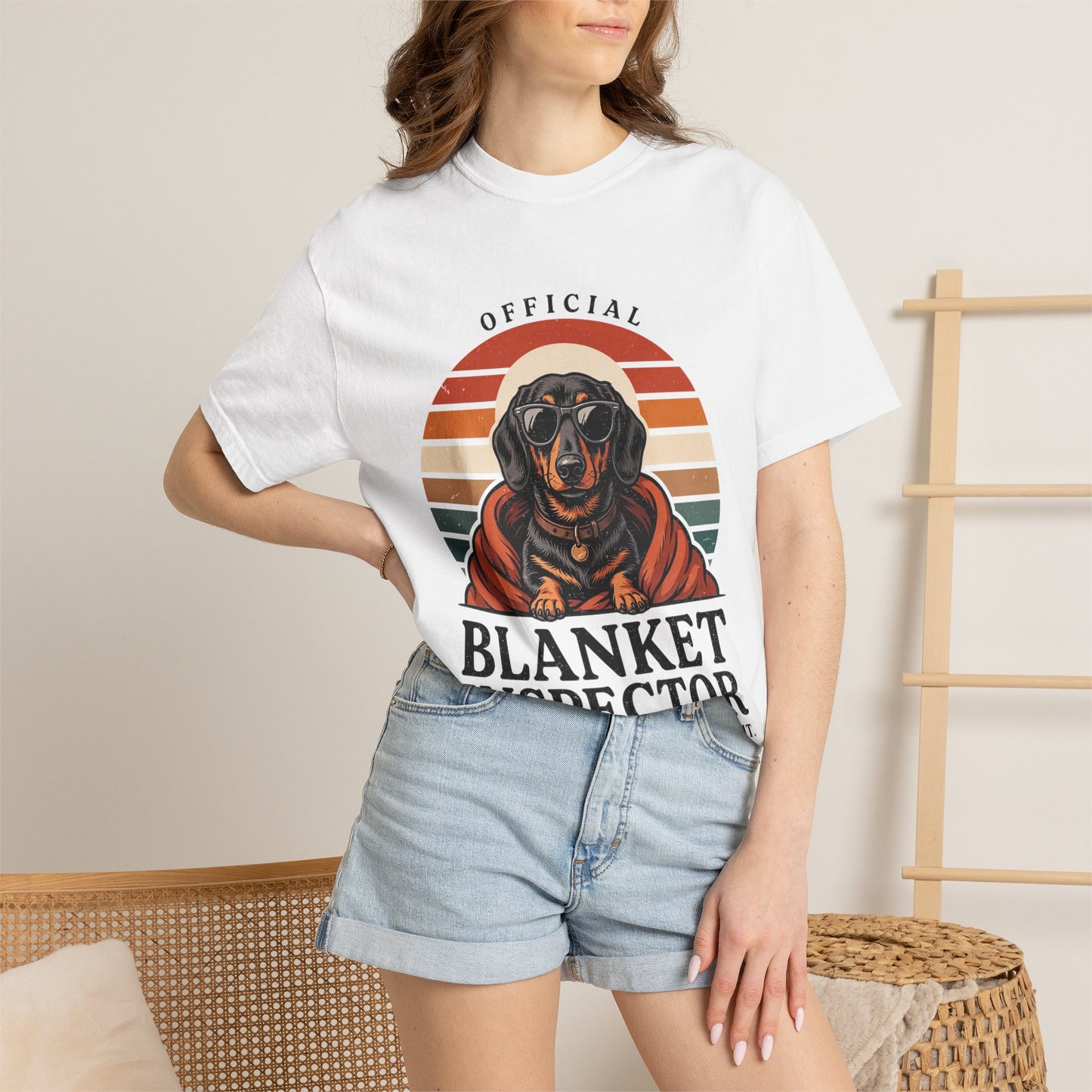 Blanket Inspector Dachshund T-Shirt — Funny Dog Lover Tee