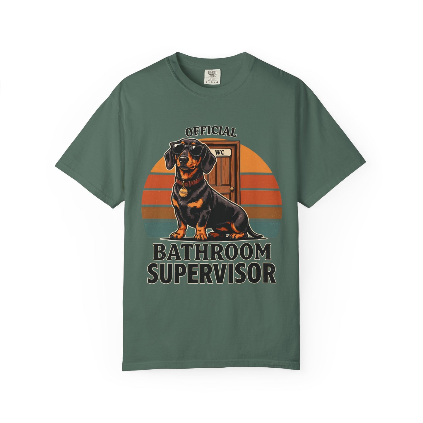 Bathroom Supervisor T-Shirt — 'Official Bathroom Supervisor' Dachshund Graphic Tee