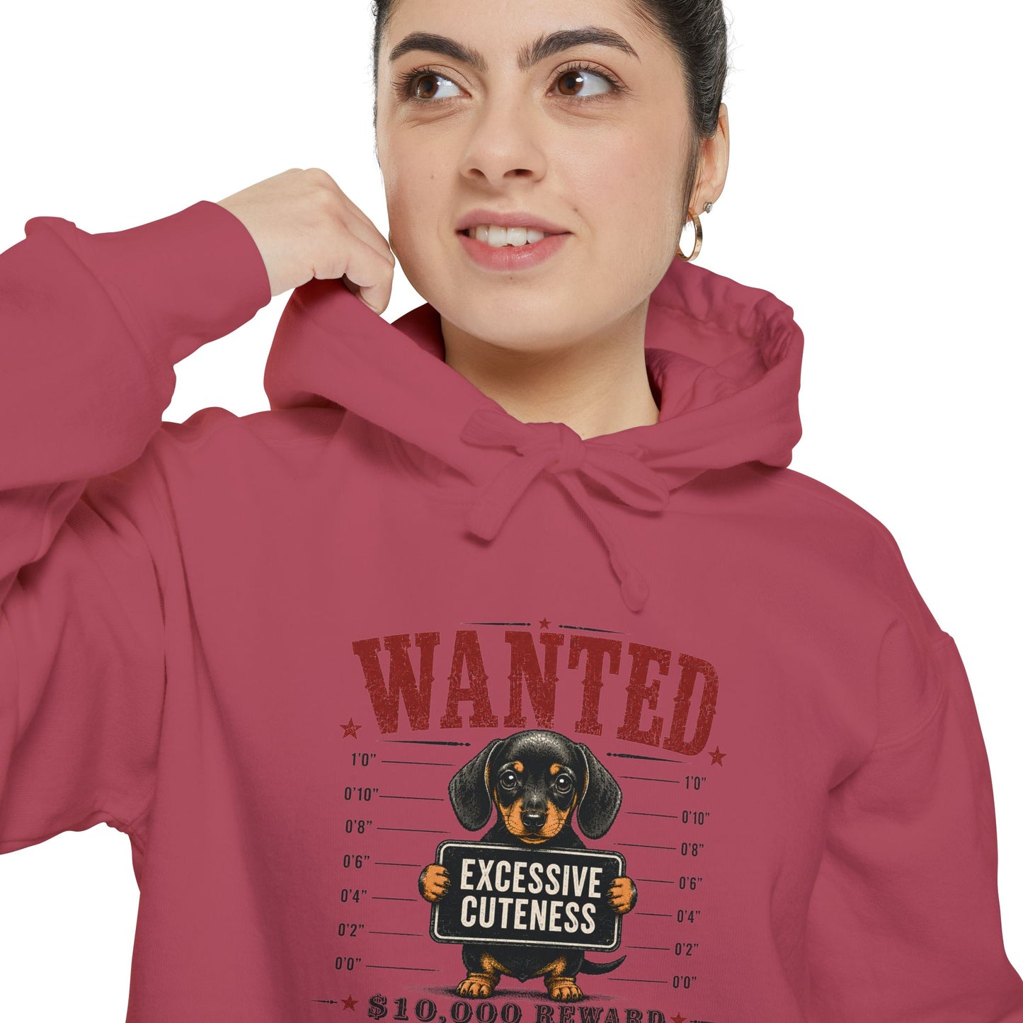 Hoodie - "Wanted: Excessive Cuteness" Rottweiler Mugshot Pullover