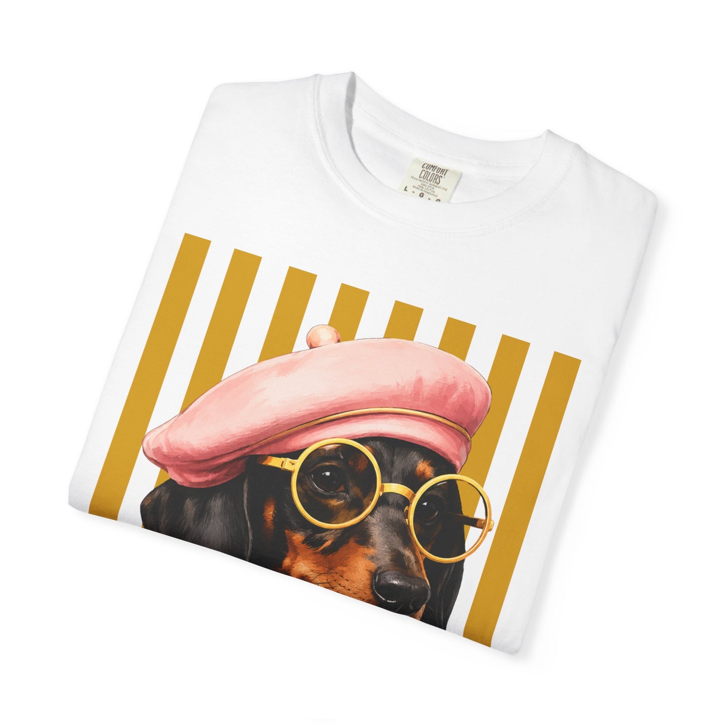 Dachshund Coffee T-shirt – Sød hund med baret grafisk T-shirt