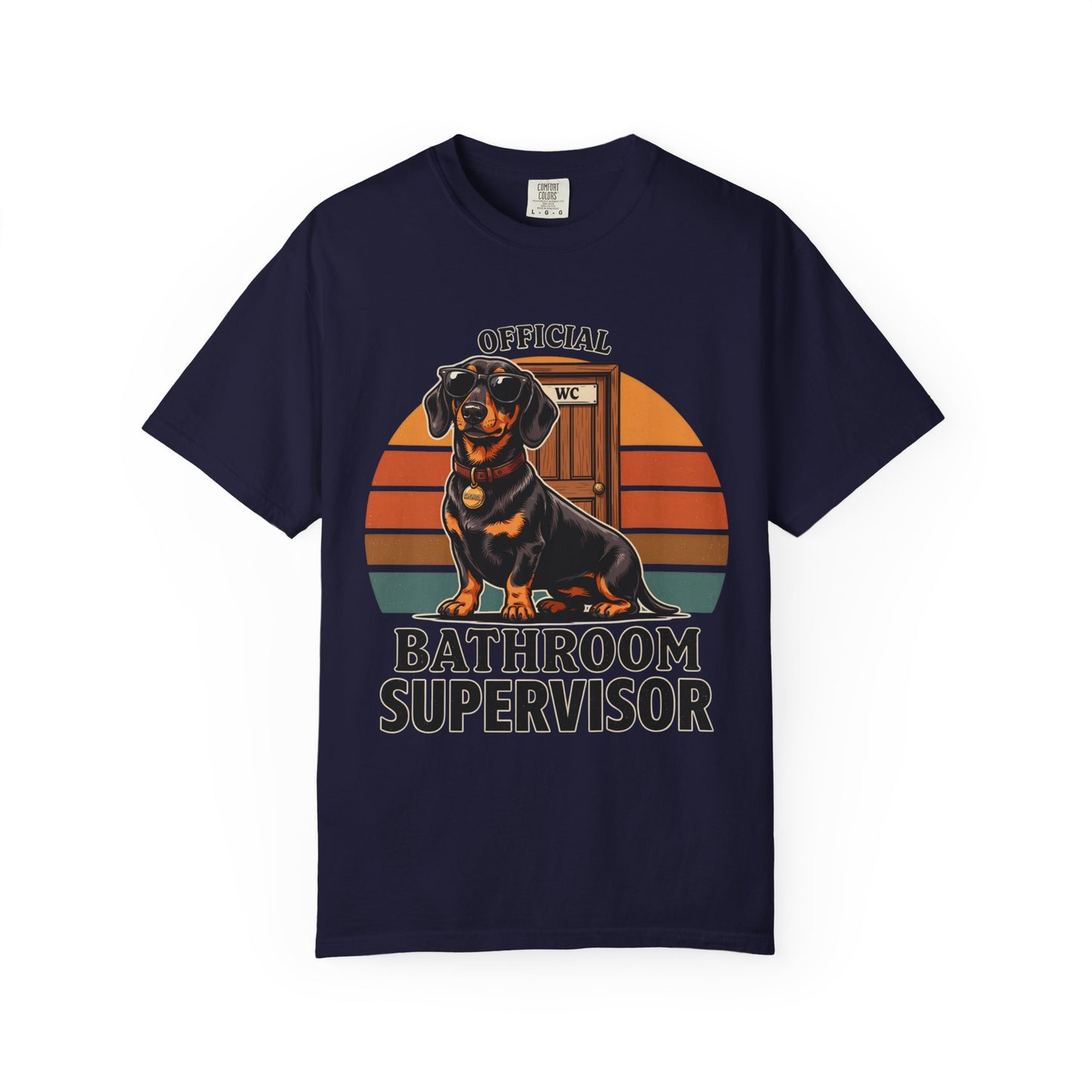 Bathroom Supervisor T-Shirt — 'Official Bathroom Supervisor' Dachshund Graphic Tee