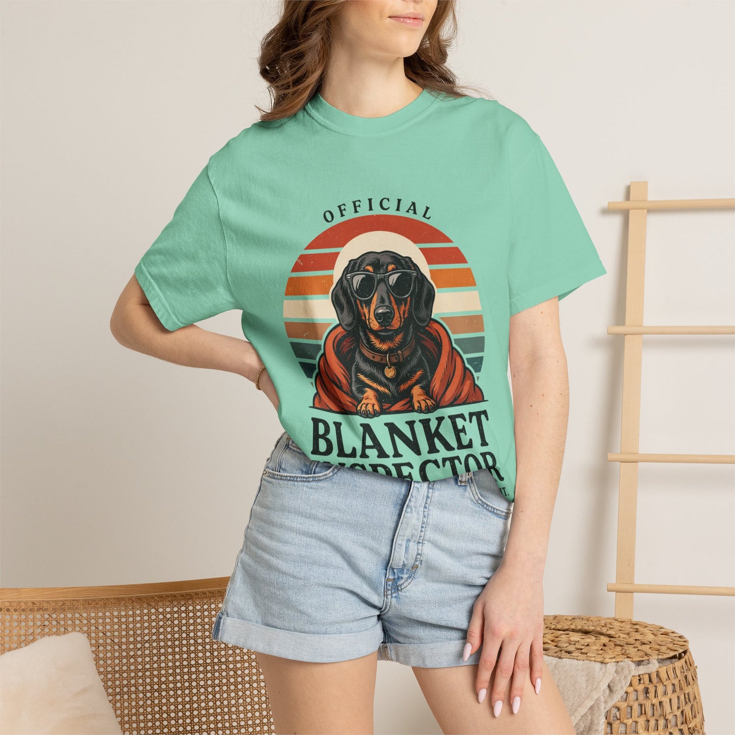 Blanket Inspector Dachshund T-Shirt — Funny Dog Lover Tee