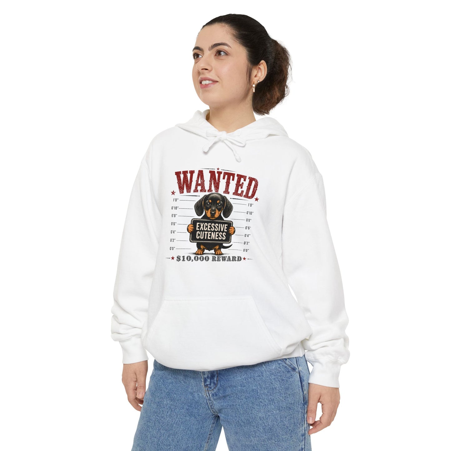 Hoodie - "Wanted: Excessive Cuteness" Rottweiler Mugshot Pullover