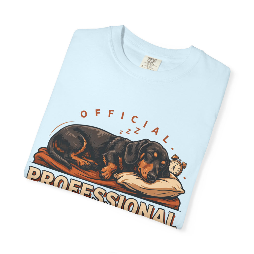 Professional Napper T-Shirt — Official Certified Sleep Expert Dog Design