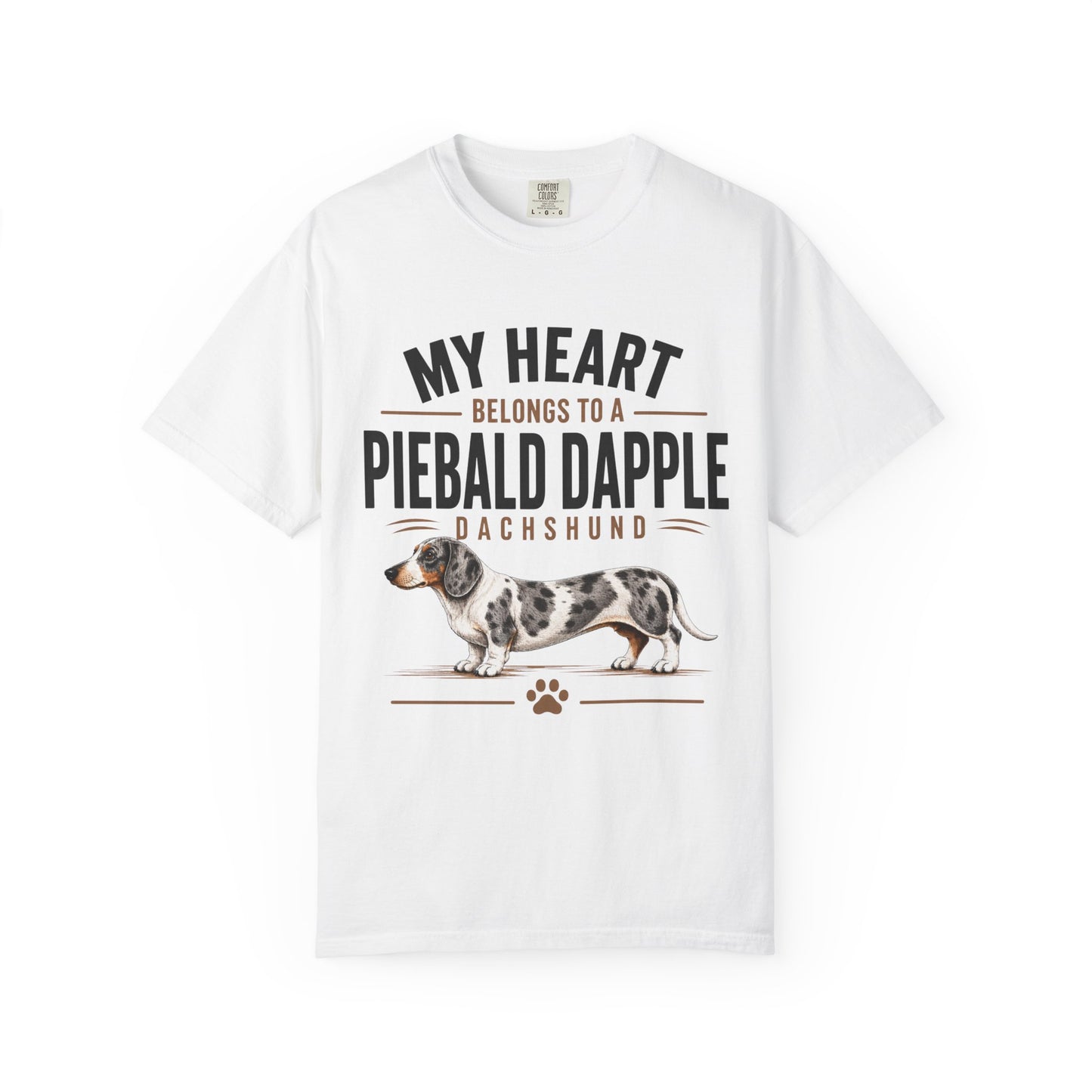Piebald Dapple Dachshund  My Heart Belongs to a Piebald Dapple Dachshund T-Shirt