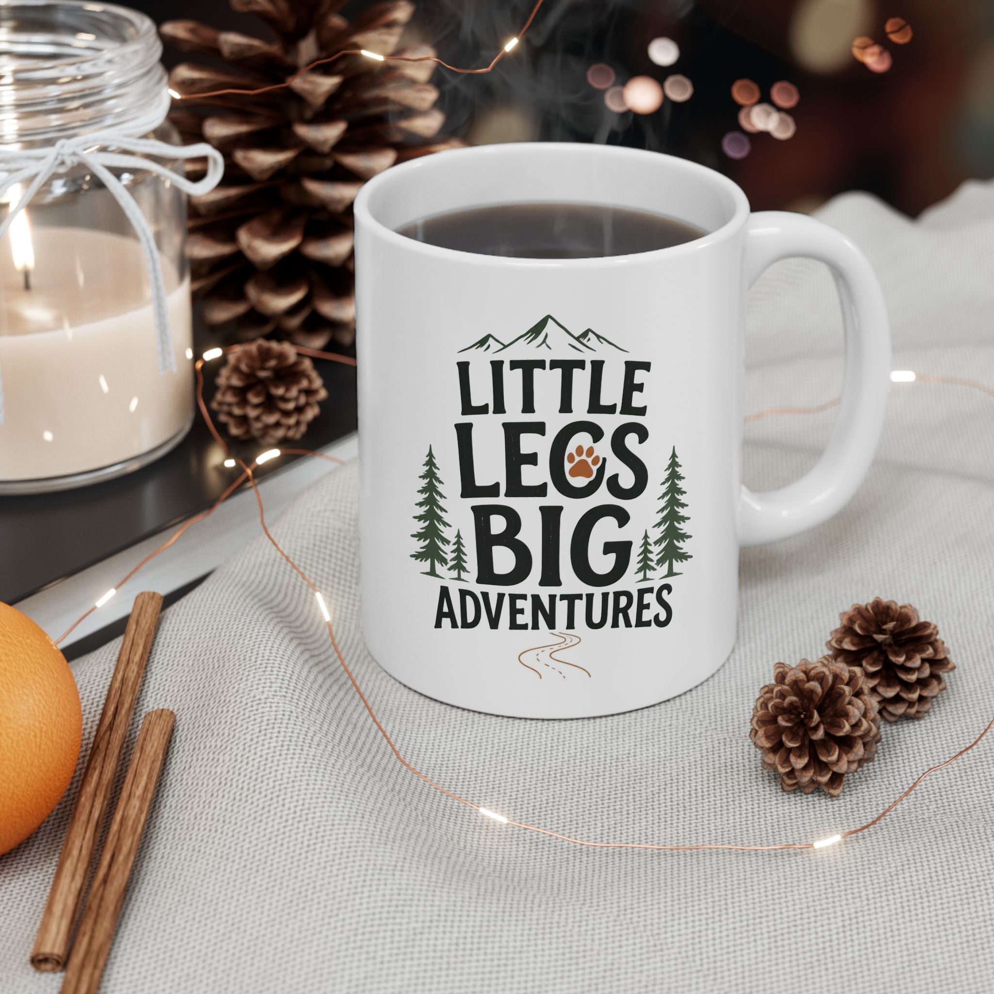 Little Legs Big Adventures Mug | Dachshund Lover Coffee Cup | Outdoor Hiking Camping Gift | Dog Mom Adventure Mug