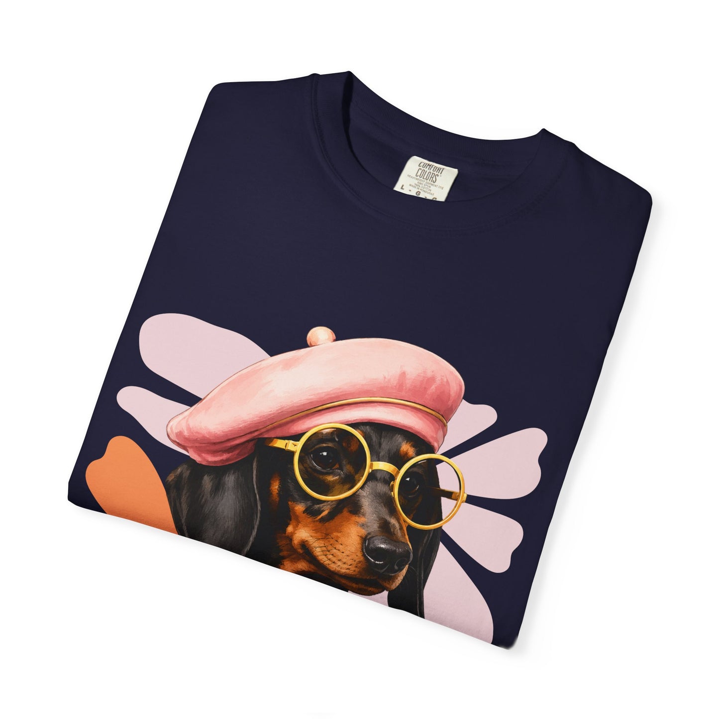 Retro Gravhund Kaffetee – Sød Hunde Grafik T-shirt