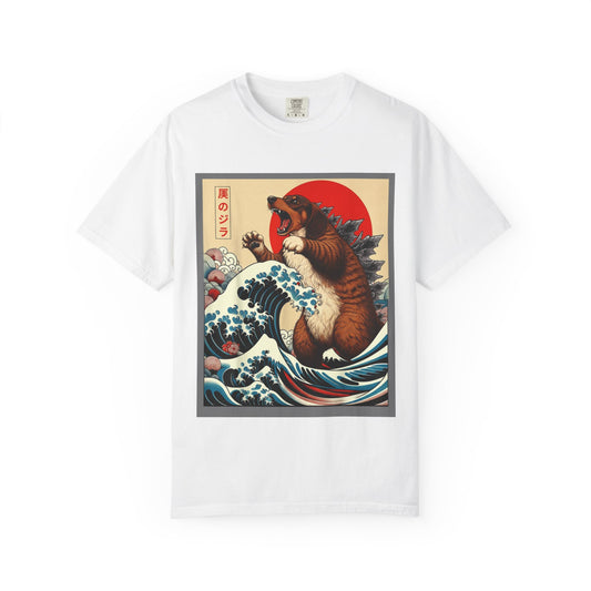 Dachshund Kaiju Wave T-Shirt  Japanese-Style Tee