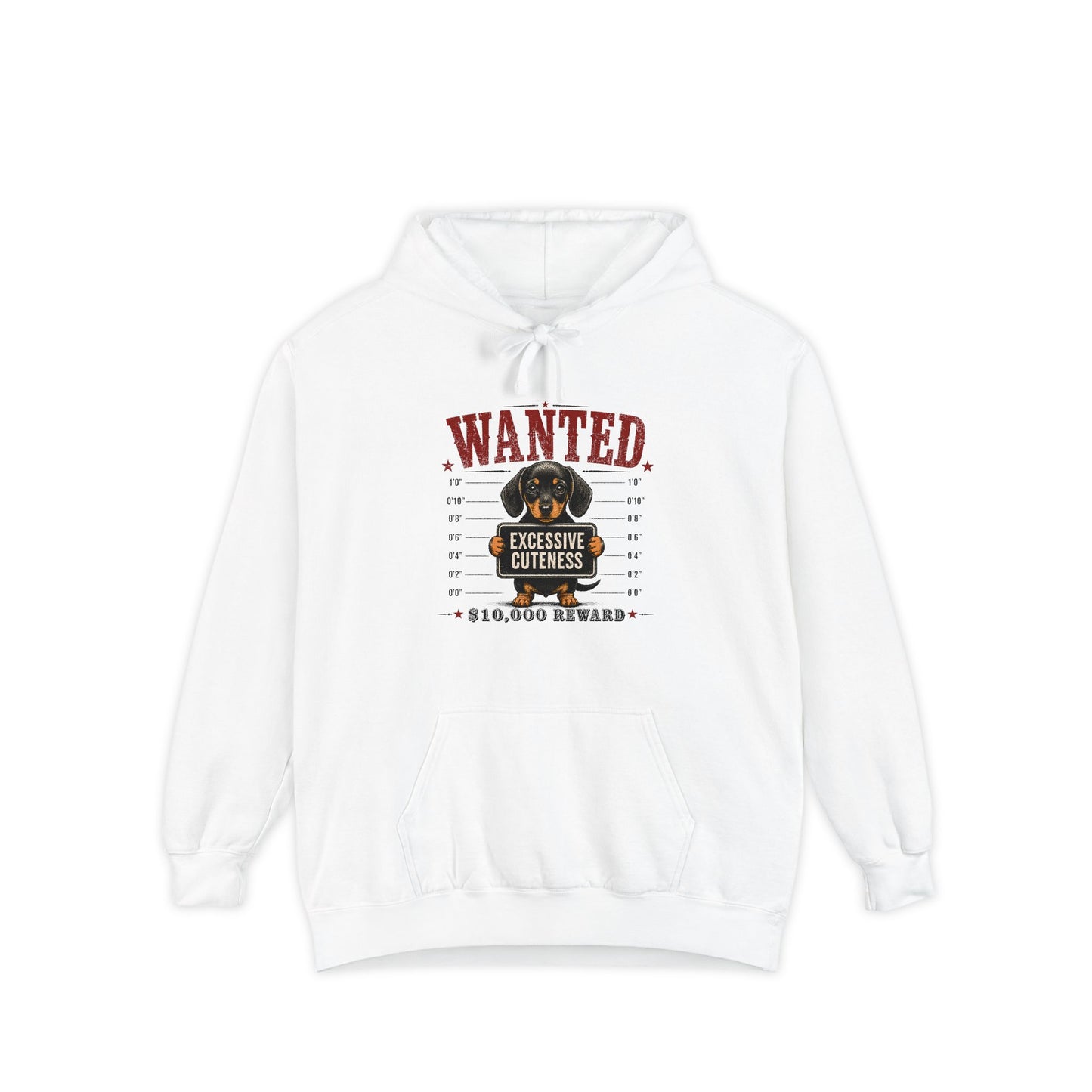Hoodie - "Wanted: Excessive Cuteness" Rottweiler Mugshot Pullover