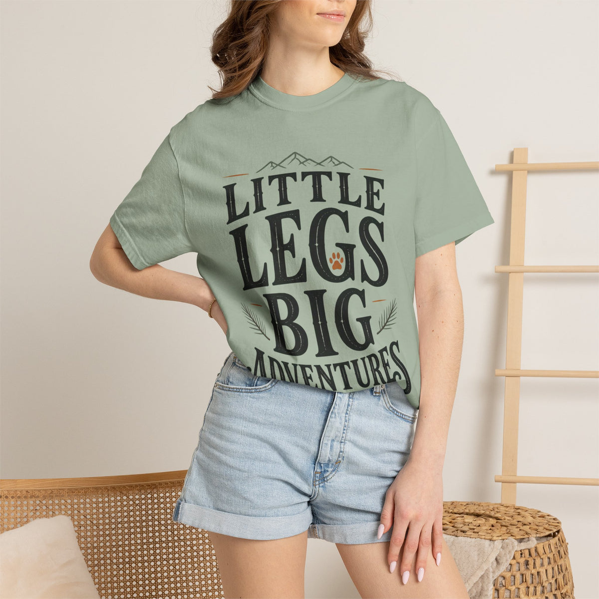 Dachshund Outdoor Adventure T-Shirt | Little Legs Big Adventures Hiking Shirt | Camping Dog Lover Apparel