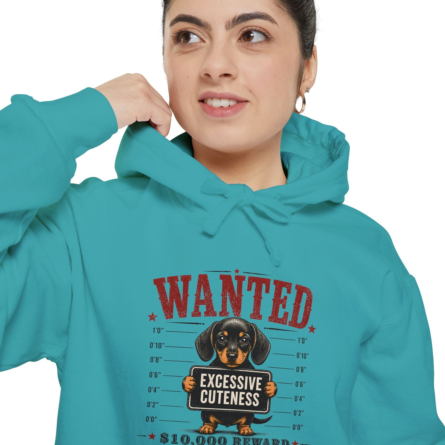 Hoodie - "Wanted: Excessive Cuteness" Rottweiler Mugshot Pullover